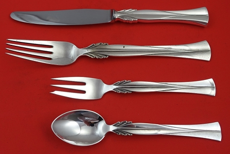 Dinner 4-pc Setting availability based on stock listed below - Queen Christina aka Wings by Frigast - Sterling